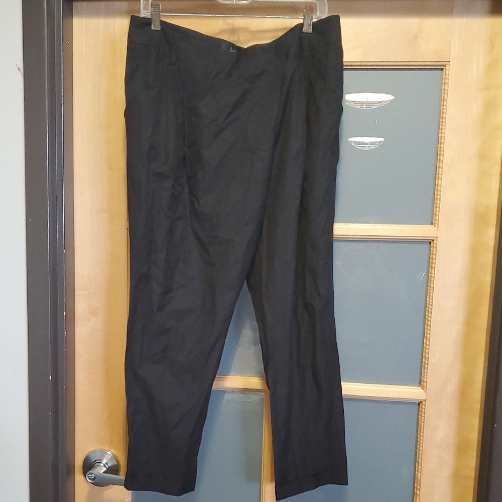 Nwot Black Crossover Dress Pants with Classic Straight-Leg Cut